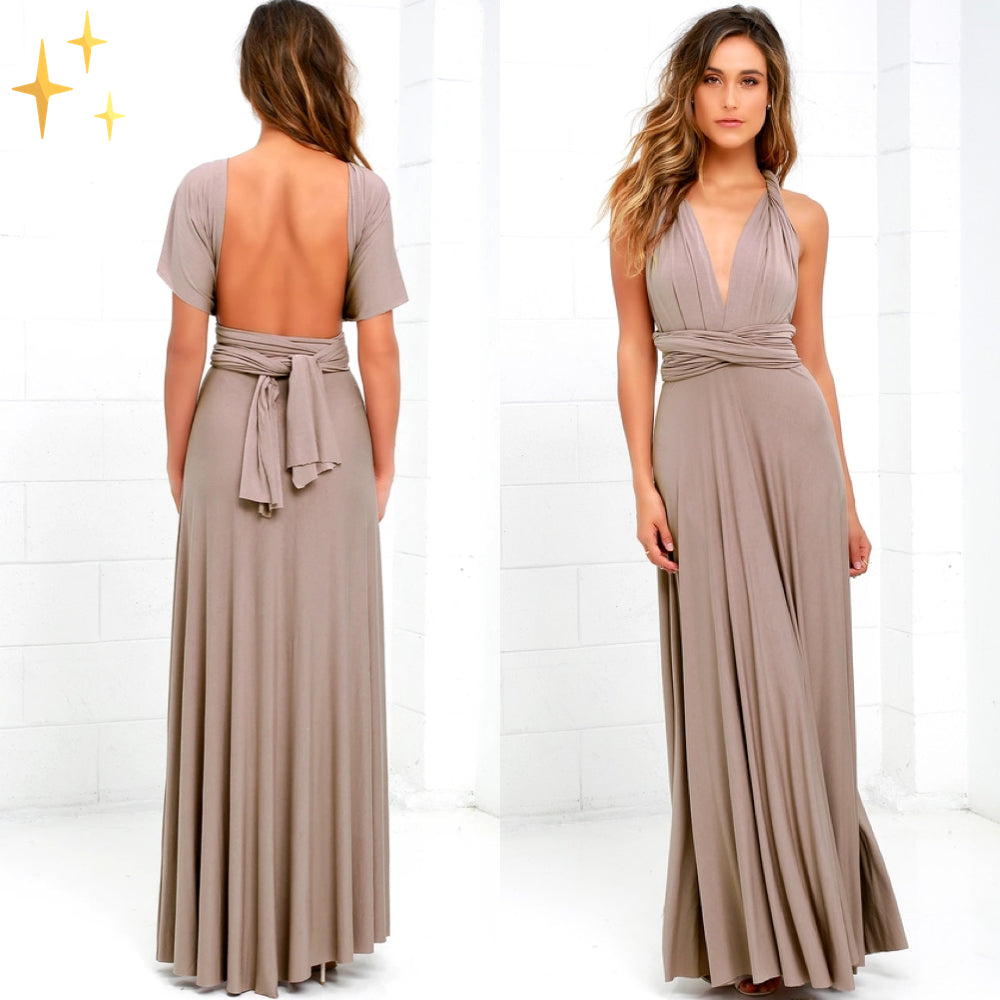 Rückenfreies Abendkleid In Wickeloptik Für Damen | Maxi