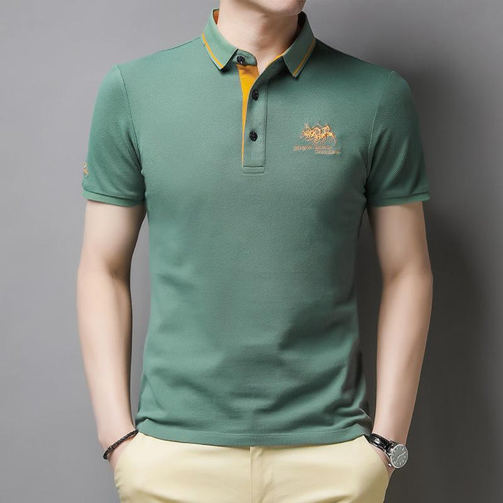 Lässiges Poloshirt Mit Knöpfen Für Herren | Kurzarm