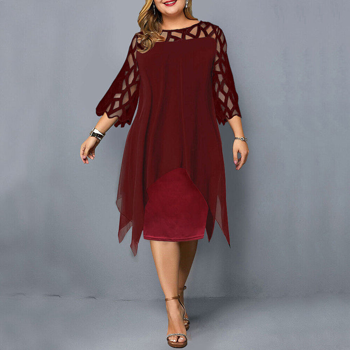 Leichtes Abendkleid Mit Ausgeschnittenen Ärmeln Für Damen | Midi