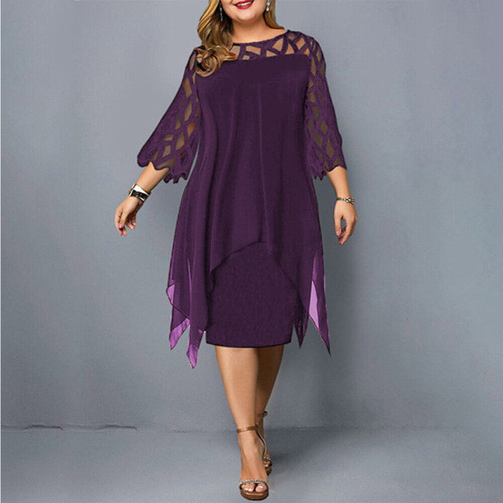 Leichtes Abendkleid Mit Ausgeschnittenen Ärmeln Für Damen | Midi