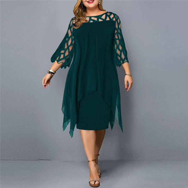 Leichtes Abendkleid Mit Ausgeschnittenen Ärmeln Für Damen | Midi
