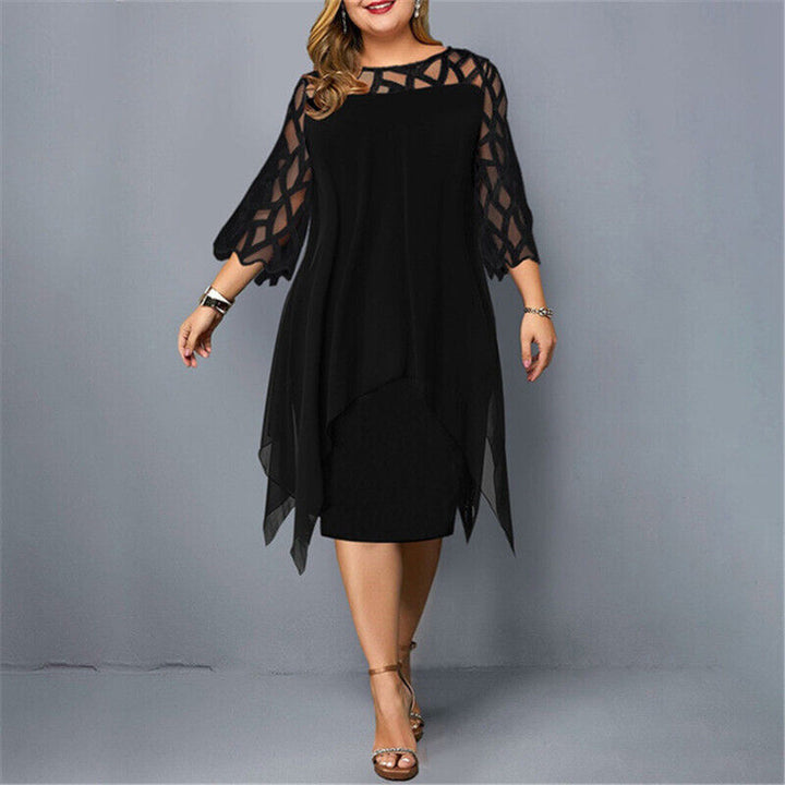Leichtes Abendkleid Mit Ausgeschnittenen Ärmeln Für Damen | Midi