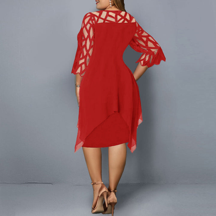 Leichtes Abendkleid Mit Ausgeschnittenen Ärmeln Für Damen | Midi