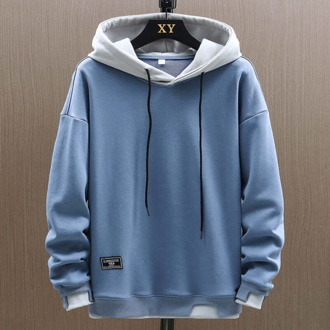 Herren Oversized Zwei Ton Kapuzenpulli | Warme