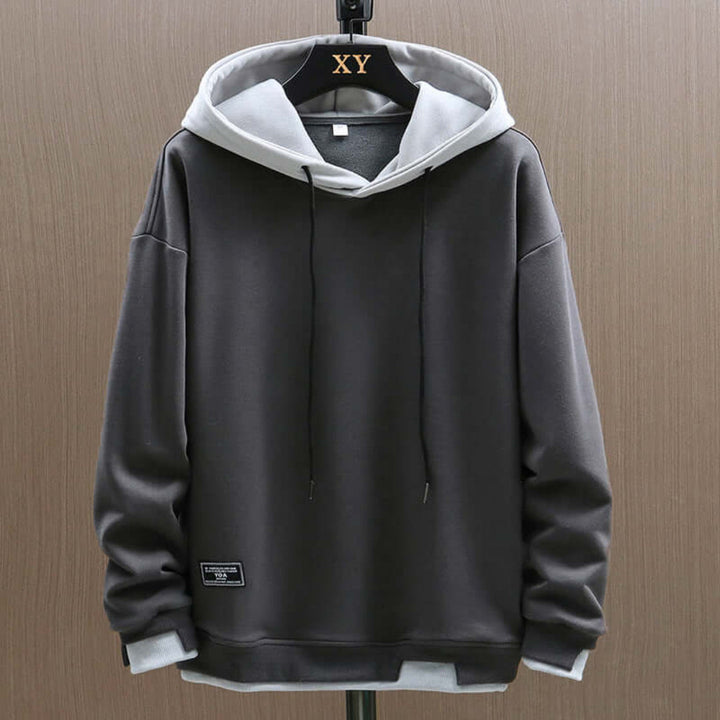 Herren Oversized Zwei Ton Kapuzenpulli | Warme