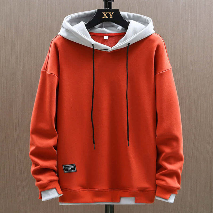 Herren Oversized Zwei Ton Kapuzenpulli | Warme