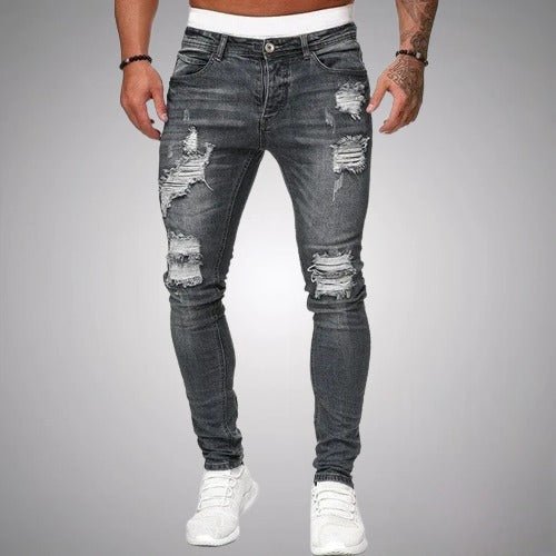 Jensen | Herren Lässiger Ripped Hose | Schlanke Passform