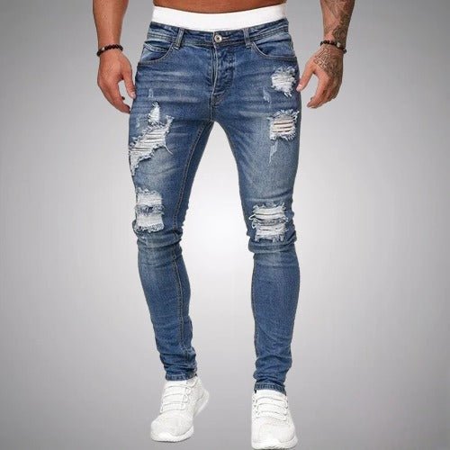 Jensen | Herren Lässiger Ripped Hose | Schlanke Passform