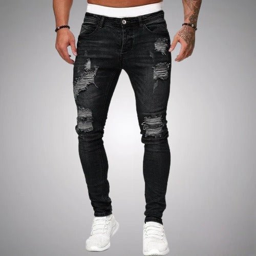 Jensen | Herren Lässiger Ripped Hose | Schlanke Passform