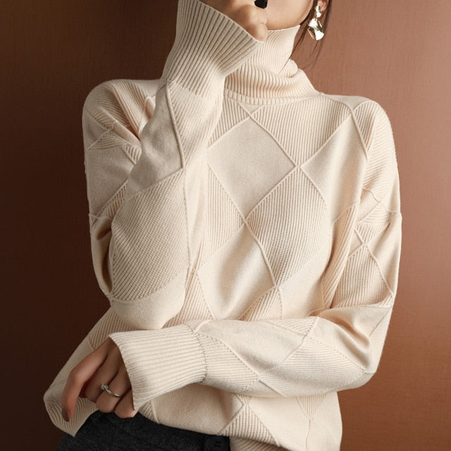 Kuscheliger Rollkragenpullover für Damen | Winter