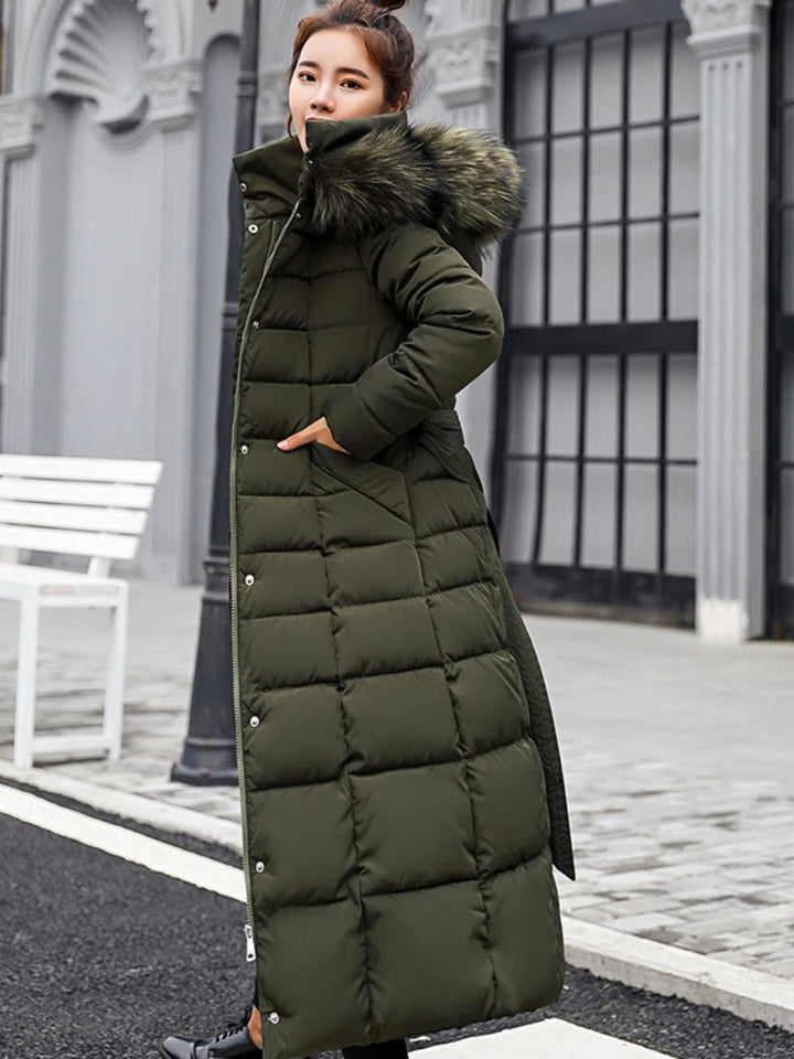 Damen Elegante Puffer Mantel | Lang