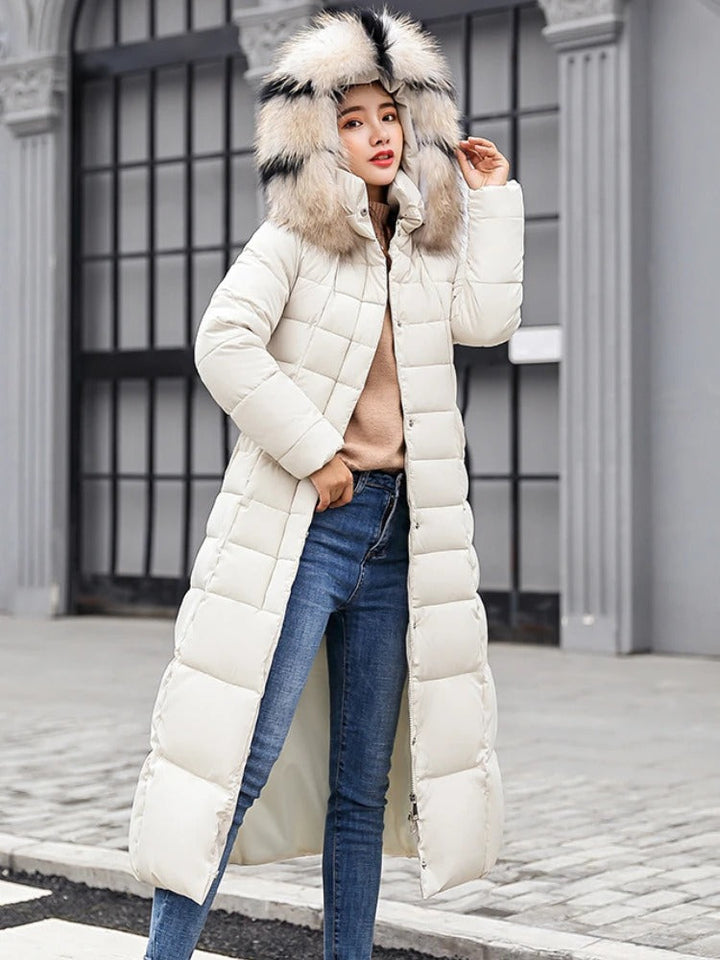 Damen Elegante Puffer Mantel | Lang